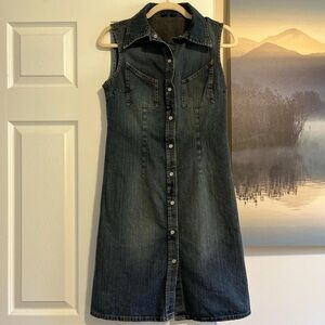 Sisley Denim Blue Sleeveless Dress